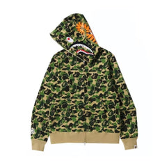 BAPE ABC Camo Shark Full Zip Hoodie Green