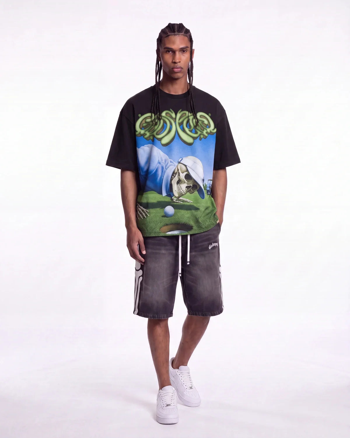 Godspeed Green Reaper Tee Black