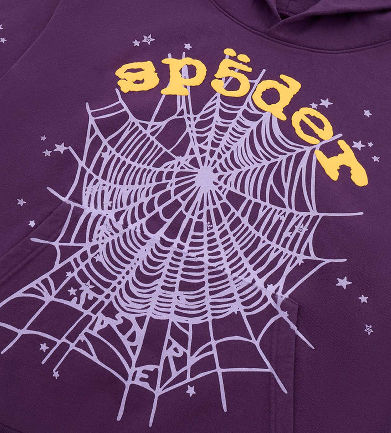 Sp5der Star OG Web v2 Hoodie Purple