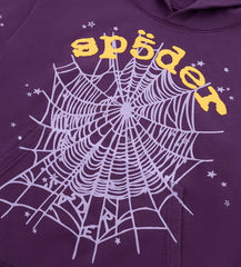 Sp5der Star OG Web v2 Hoodie Purple