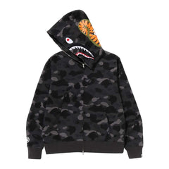BAPE Color Camo Shark Full Zip Hoodie 'Grey/Black'